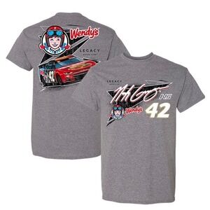 Noah Gragson Legacy Motor Club‎ Team Heather Gray Wendy's Car Mens T-Shirt S New